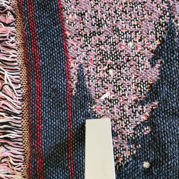 Christmas Sledding Children Woven Victorian Tapestry Throw W/Fringe 68"x49" Gift - Picture 12 of 13